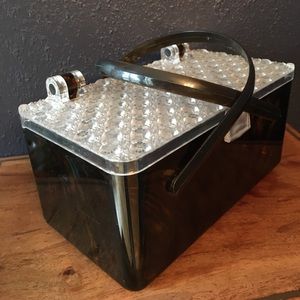 Fabulous vintage tortoise Lucite plastic purse